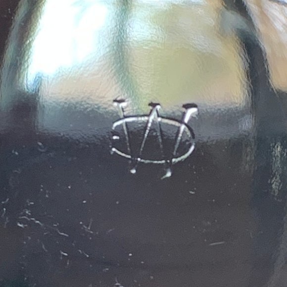 Vintage Westmoreland Glass Iridescent Aqua Blue Ruffled Edge Handled Basket - Picture 9 of 10